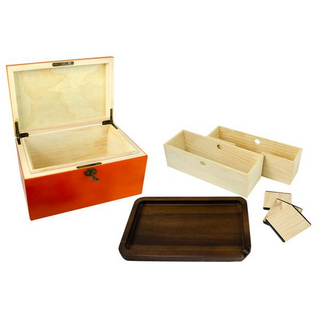 Rolling Supreme Humidor/Wooden Rolling Box G7 inkl. Sifter, 27,5x18x14cm, absperrbar