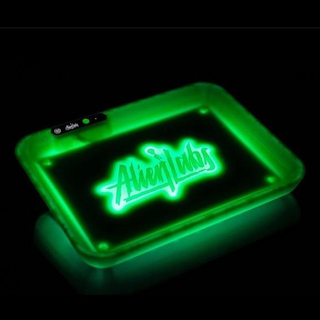Glow Tray x Alien Lab (Green) LED Rolling Tray, 28 x 21,5 x 3cm