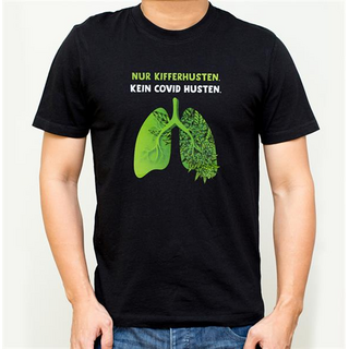 T-Shirt Kifferhusten, Unisex, schwarz, diverse Gren