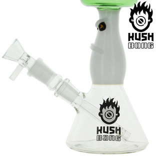 Kush Bong, Bubbler Mushroom Man, H 28cm, NS14,5, teal