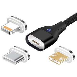 Magnetisches Ladekabel fr Vaporizer, 2,4 A, Micro USB, USB-C, Lightning