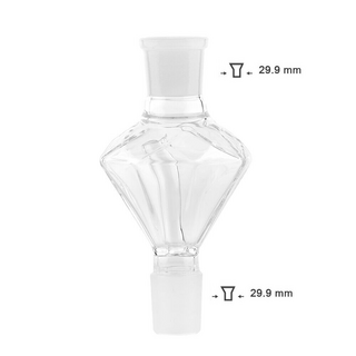 DUD Aschefänger,  Diamantform XL, h 13,5, dm 7cm, NS 29,9...