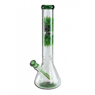 BlackLeaf Beaker In Weed We Trust, 40cm, 5mm, NS18/14