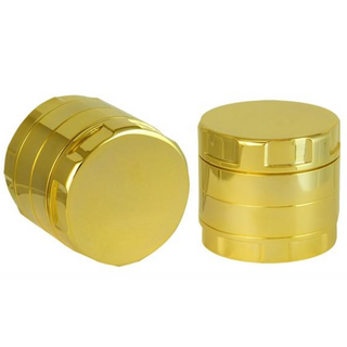 CNC-Grinder mit Sieb, 4-tlg, Real 24K Gold, 55mm, h 50mm, echt vergoldet, 365g