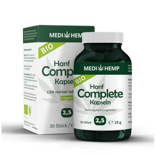 CBD Bio Hanf Complete Kapseln 2,5%, 60 Stk, Medihemp
