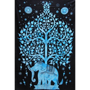 Wandtuch 140 x 220 cm, Elephant Tree, t�rkis