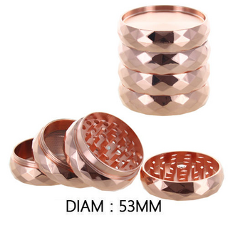 CNC-Grinder + Sieb, Cryptex Alu, rosegold, 4-tlg., dm 53mm