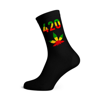 Herrensocken 420 Black/Rasta, Größe 40-45, 1 Paar