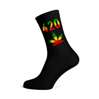 Herrensocken 420 Black/Rasta, Gre 40-45, 1 Paar