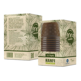 Hanfi Pflanztopf, 0,65 Liter, 12er Set