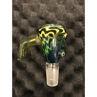 Mitchellglass Vesuvio, NS18, Colour-Section with Horn, Jamaican Blue & Yellow Top