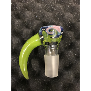 Auraelia Glass Slides 4 Holes NS18, Colour-Section mit Griff, Green/Pink