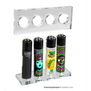 Acrylaufsteller f�r 4 Clipper Feuerzeuge