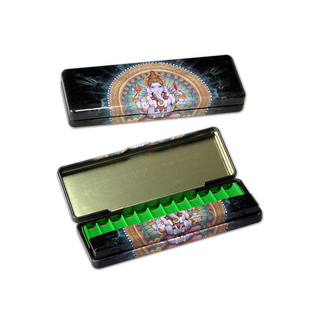 Black Leaf Metall-Dose Ganesha mit Filterbehlter