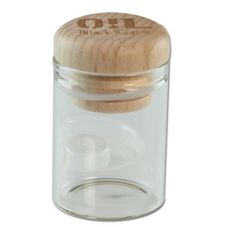 Glasdose 15ml, mit Holzdeckel, h 48mm, dm 30mm