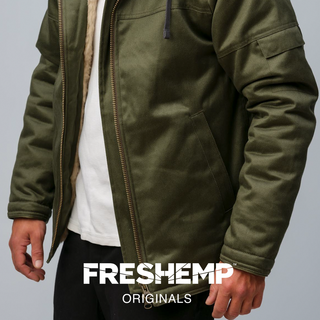Mens Original Hemp Jacket, by Freshemp, black, green or blue, different sizes
