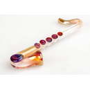 DuoGlass Handpfeife Saxophon, 13cm, 20g, gold fumed