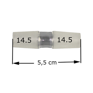 Glas-Adapter gerade, NS14 male + NS14 male