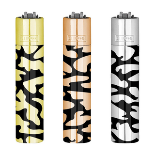 Feuerzeug Clipper METALL, Camouflage, Camo Gold