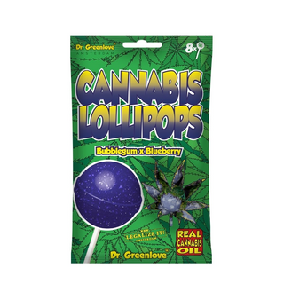 Dr. Greenlove Cannabis Lollipops *Bubblegum x Blueberry Haze - 8er-Pack