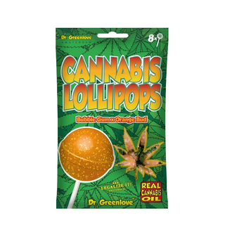 Dr. Greenlove Cannabis Lollipops 8er Pack, Bubblegum x Orange Bud