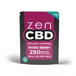 ZEN CBD Infused Gummies Mixed Berry, 250 mg CBD pro Packung, 10 Stk pro Packung