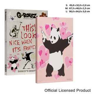 G-ROLLZ printed Canvas, Leinwanddruck, Banksys Graffiti -...