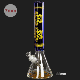 Amsterdam limited Beaker Geometric Art Blue-Gold, 40cm,...