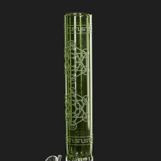 Grace Glass Beaker Geometric Art Green, 40cm, N18/14,  50mm, WS 7mm, heavy Base