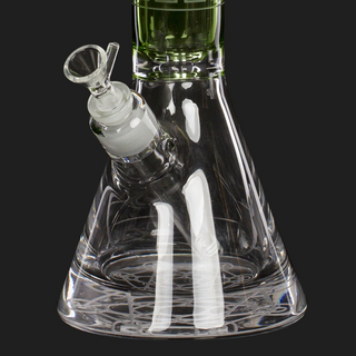Grace Glass Beaker Geometric Art Green, 40cm, N18/14,  50mm, WS 7mm, heavy Base