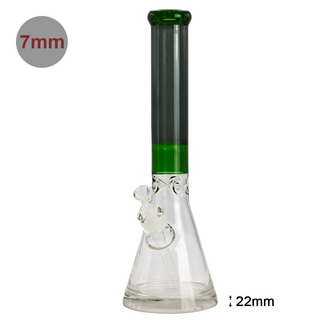 Grace Glass Beaker Coloured Tube  green-grey, 40cm, NS18/14,  50mm, WS 7mm, heavy Base
