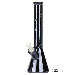 GraceGlass slim Beaker elektro coat Leafs silver, 32m,...