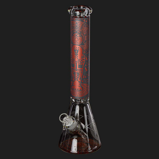 Grace Glass Beaker Maya Arts black-red, 40cm, NS18, 50mm, WS7mm