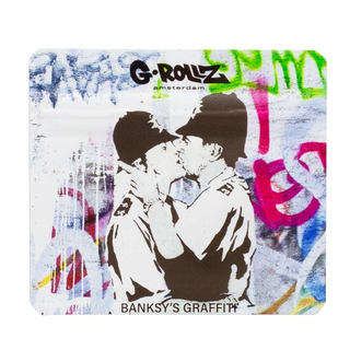 G-ROLLZ x Banksy, Smell-Proof Baggies, 90 x 80 mm, Cop on Cop 1 Stk lose