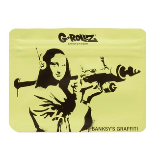 G-ROLLZ x Banksy, Smell-Proof Baggies, 105 x 80 mm, 1 Stk, Mona Launcher