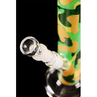 Partner-Bong-Set Splatter, 2 Weedstar 2ylinderbongs, orange & green Splatter, NS18,8, h 40cm, OHNE Kickloch