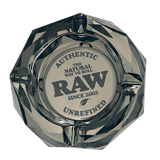 Raw Glass Ashtray Aschenbecher,  Darkside , Octagonal (Acht-Eck)