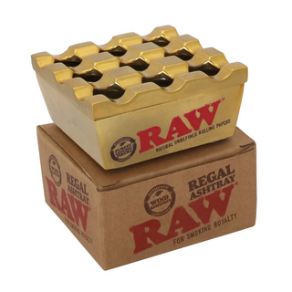 RAW Regal Ashtray, Metall, gold, wind-resistant, 8 x 8 x 4 cm