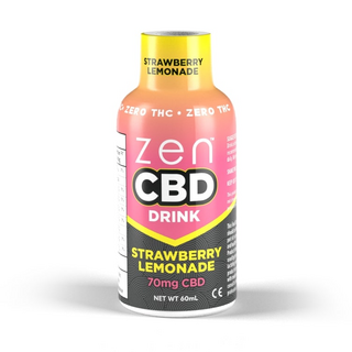 ZEN CBD Drink Strawberry Lemonade, 70 mg CBD pro Flasche, THC Frei