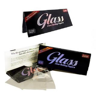 Glass, Clear (transparent) Rolling Papers, KingSize (54mm), 40 Blatt
