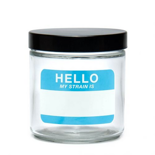 Clear Screw Jar, 420 Sience  Hello my strain is... - Write & Erase, in div. Grssen