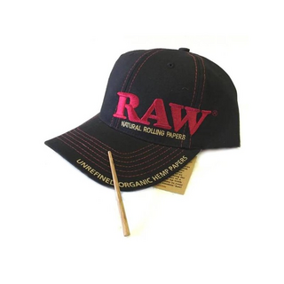 RAW Poker Hat (Classic Brim, Baseball-Cap), red on black, incl. Poker