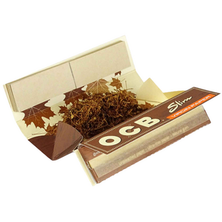 OCB Virgin Roll Kit, KS slim + Filtertips perforoert, inkl. Rolling Tray (unbleached)