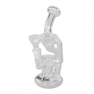 Black Leaf Recycle-Bubbler, klar, h 19,5cm, Ø 72/18mm,...
