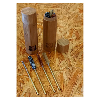 Limpuro OG-Brush Brsten-Set in Bambus-Box, h 17cm,  4cm, 3 Stk + se
