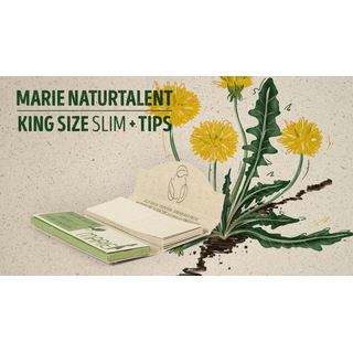 MARIE Naturtalent Kingsize slim + Filtertips breit/schmal, Bio-Hanf