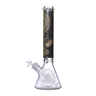 Amsterdam limited  Beaker Egyptian Myteries Mix, 41cm, NS18,  50mm, WS 7mm, heavy Base GLOW in the DARK