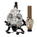 Gas-Maske mit Acrylpfeife Skull, grenverstellbar,...