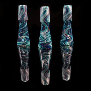 ROOR x NISH-GLASS Collab, 18.8 Fully worked one Hole Slide mit Opal `Lavender Sky - Limited