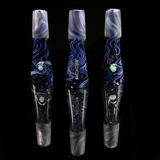 ROOR x NISH-GLASS Collab, 18.8 Fully worked one Hole Slide mit Opal `Waterfall - Limited